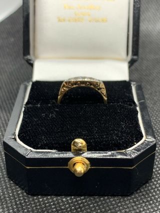 Antique Art Deco 1920’s Multi Diamond Platinum & 18ct Gold Ring 4