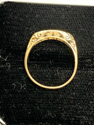 Antique Art Deco 1920’s Multi Diamond Platinum & 18ct Gold Ring 6