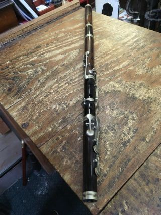 Antique 19th Century Wooden London Improved D Flute 8 key Irish Trad Music 2