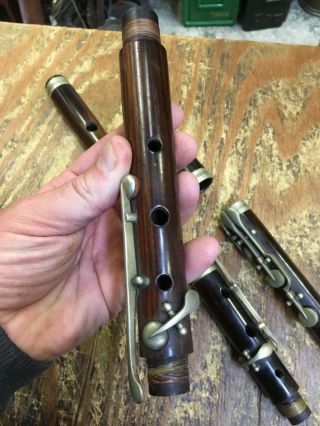 Antique 19th Century Wooden London Improved D Flute 8 key Irish Trad Music 4