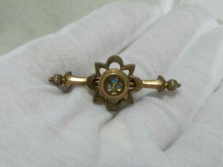 ANTIQUE VICTORIAN ROSE GOLD FILLED PLATED COLOUR OPAL ORNATE LACE PIN BROOCH 2