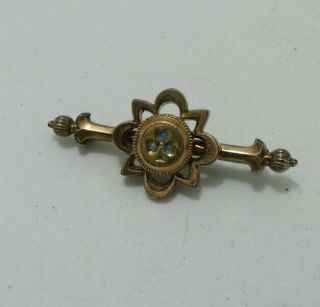 ANTIQUE VICTORIAN ROSE GOLD FILLED PLATED COLOUR OPAL ORNATE LACE PIN BROOCH 3