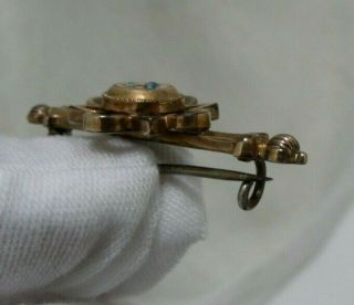 ANTIQUE VICTORIAN ROSE GOLD FILLED PLATED COLOUR OPAL ORNATE LACE PIN BROOCH 4