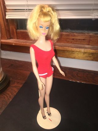 Vintage 1960s Lemon Swirl Ponytail Barbie Doll,