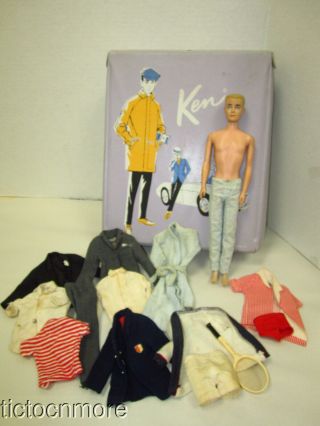 Vintage Barbie Ken Doll,  Case,  Clothes Tuxedo Saturday Date Tennis Blazer