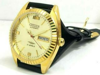 Citizen Automatic Men,  S Gold Plated Vintage Gold Dial Made Japan Watch Orderii