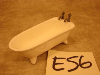 E56 Vintage Dollhouse Miniature Furniture Porcelain Claw Tub