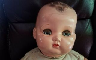 Vintage Ideal Baby Doll Sleepy Eyes w/ eyelashes 4