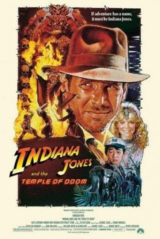 Indiana Jones Poster The Temple Of Doom 2 Rare Hot