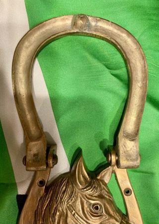 Vintage Large Brass Lucky Horse/Horseshoe Door Knocker Equestrian 3