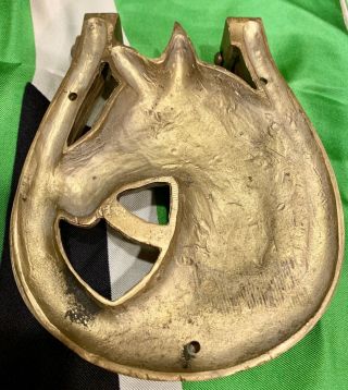 Vintage Large Brass Lucky Horse/Horseshoe Door Knocker Equestrian 6
