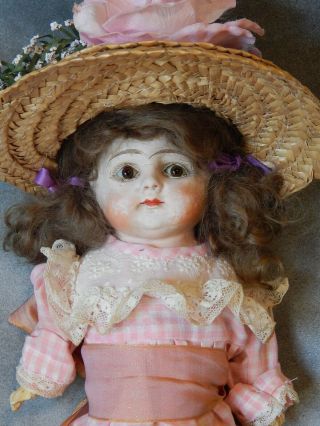 Antique Unmarked Composition/paper Mache Shoulder Head Doll