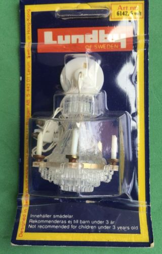 Vintage Lundby Dollhouse Chandelier Light 1:18 Scale