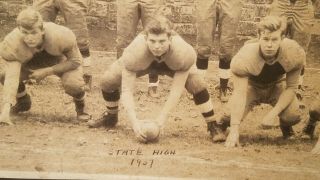 Antique Photo 1937 State High Football Team.  frame.  NR 3