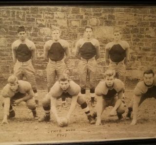 Antique Photo 1937 State High Football Team.  frame.  NR 4