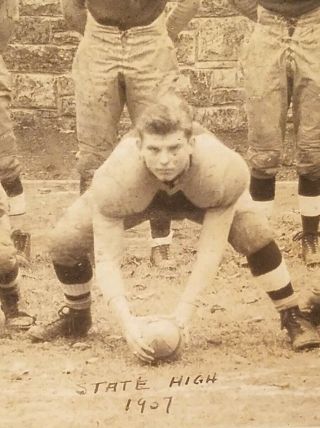 Antique Photo 1937 State High Football Team.  frame.  NR 5