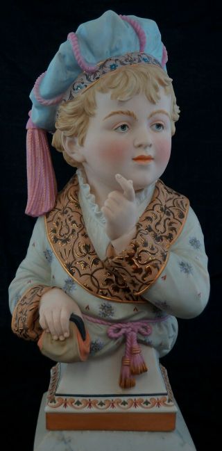 Bisque gazing child with purse early to pre 1900 continental 8
