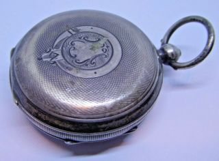 Antique 1901 The Lancashire Watch Co Ltd Silver Key Operated Pocket Watch Ref 20 2
