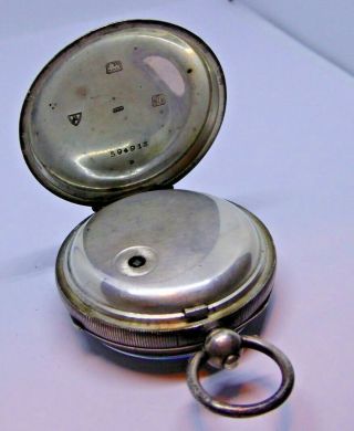 Antique 1901 The Lancashire Watch Co Ltd Silver Key Operated Pocket Watch Ref 20 3