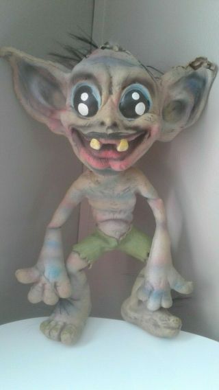 Wierd Scary Creepy Large 21inch Vintage Troll Doll