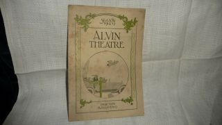 326?b Antique Theatre Program Alvin Theatre Season 1916 - 17 Pittsburg Pa