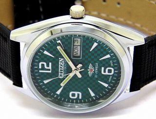 Citizen Automatic Men,  S Steel Vintage Green Dial Wrist Watch Run Order. ,