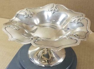 Rare Hammered Sterling Silver Shreve & Co Fluted Candy Dish Pk