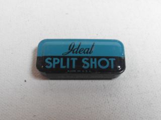 Vintage Ideal Split Shot Tin With 24 Bb Split Shot Weights Nos 1950 