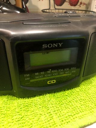 Vintage 1995 SONY ICF - CD800 Compact Disc Player AM/FM Clock Radio 4