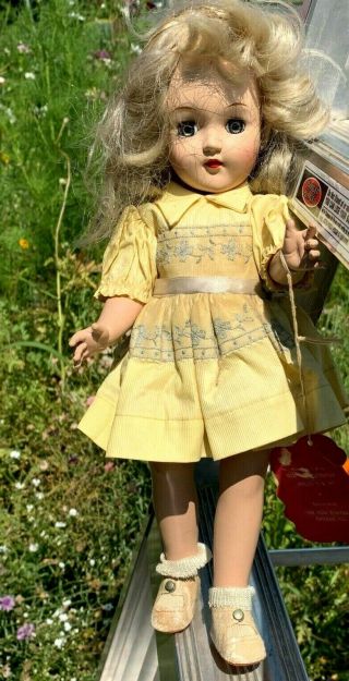 Vintage Ideal Toni Doll P - 90 13 1/2 Inch With Tag Made In Usa