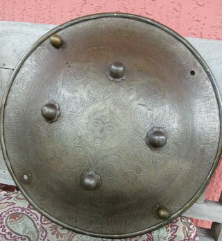 Antique Indo Persian Islamic Shield Separ 18th Century