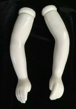 Vtg China Doll Making Repairing Parts Set Arms Hands White Glazed Porcelain 5 "