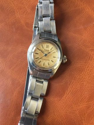 Vintage Ladies Rolex Tudor Oyster Hand Winding Rare Watch And Bracelet