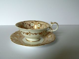 Last One Antique English H&r Daniel Coalport? Cup & Saucer Set