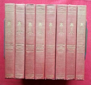 Library Of Valuable Knowledge 1904 Antique Set 8 Books History,  Science,  Nature