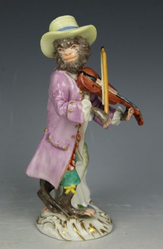 Meissen Kaendler Figurine " Monkey Band - Violinist " Worldwide
