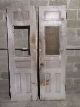 ANTIQUE DOUBLE ENTRANCE FRENCH DOORS 48 x 83 ARCHITECTURAL SALVAGE 6