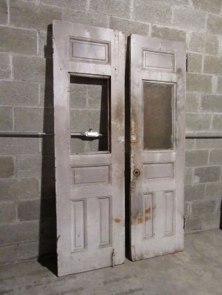 ANTIQUE DOUBLE ENTRANCE FRENCH DOORS 48 x 83 ARCHITECTURAL SALVAGE 7