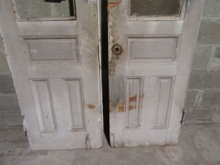 ANTIQUE DOUBLE ENTRANCE FRENCH DOORS 48 x 83 ARCHITECTURAL SALVAGE 8