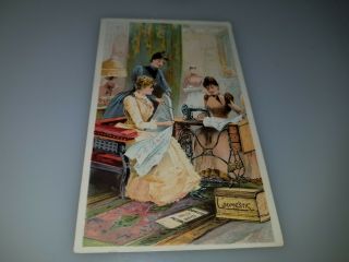 Antique Victorian Trade Card Domestic Sewing Machine Co York City