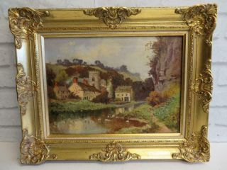 Really Old Painting Antique Oil Landscape Signed 1916