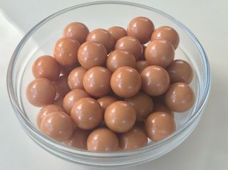 50 Bakelite 14mm Cappuccino - Colored Loose Beads Without Holes