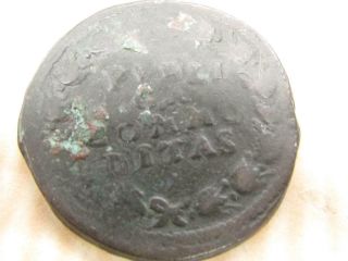 Kingdom of Naples Italy 1 Pubblica Felipe IV Copper Coin Antique 1622 4