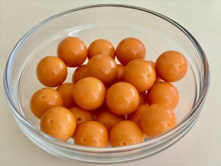 24 Bakelite 15mm Peachy Mango - Colored Bakelite Beads With Holes