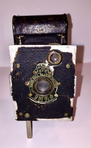 Antique Kodak Folding Vest Pocket Camera Case Eastman Usa A - 127 Vintage,  Worn