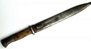 Antique WW2 German WWII K - 98 Mauser Rifle Knife Bayo with Scabbard 3