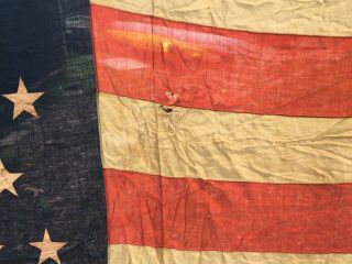 Huge 8’ X 12’ Antique 45 Star United States Flag 1896 - 1908 7