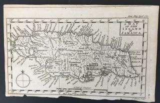 1762 Small Map Of Jamaica