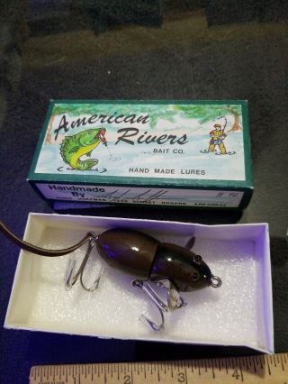 American River Bait Co.  Hand Made Fishing Lure Brown River Mouse Ge