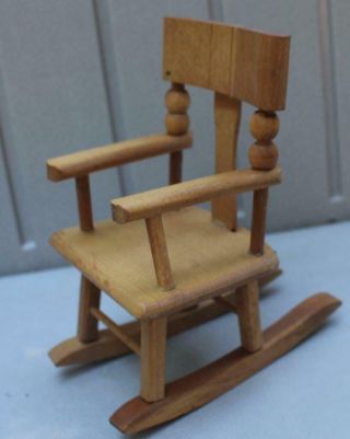 Vintage Wooden Rocking Chair Japan Fits Ginny And Similar Size Dolls